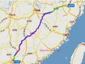 maps of Yiwu to guangzhou